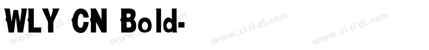 WLY CN Bold字体转换
